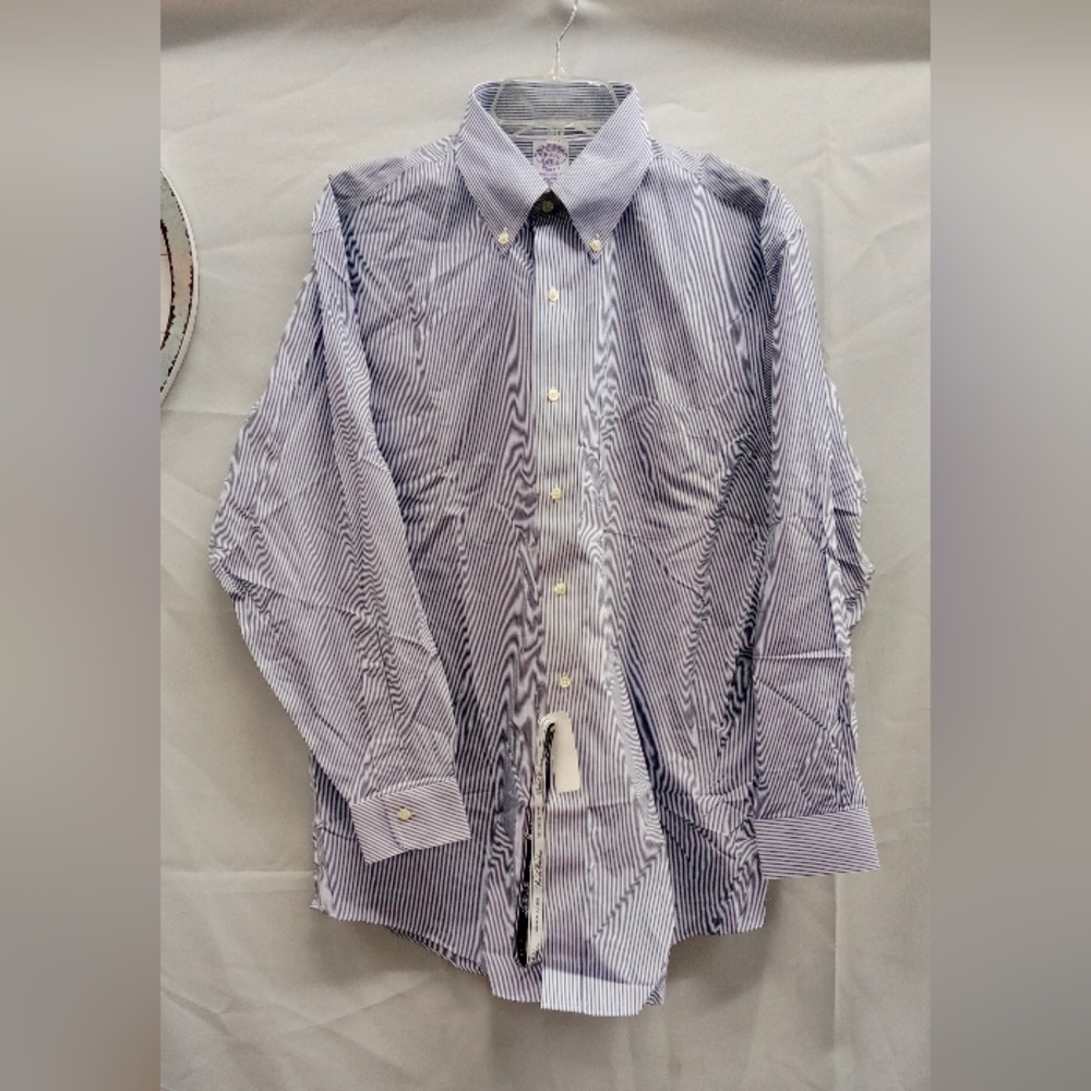Brooks Brothers Navy Striped Button Down Shirt